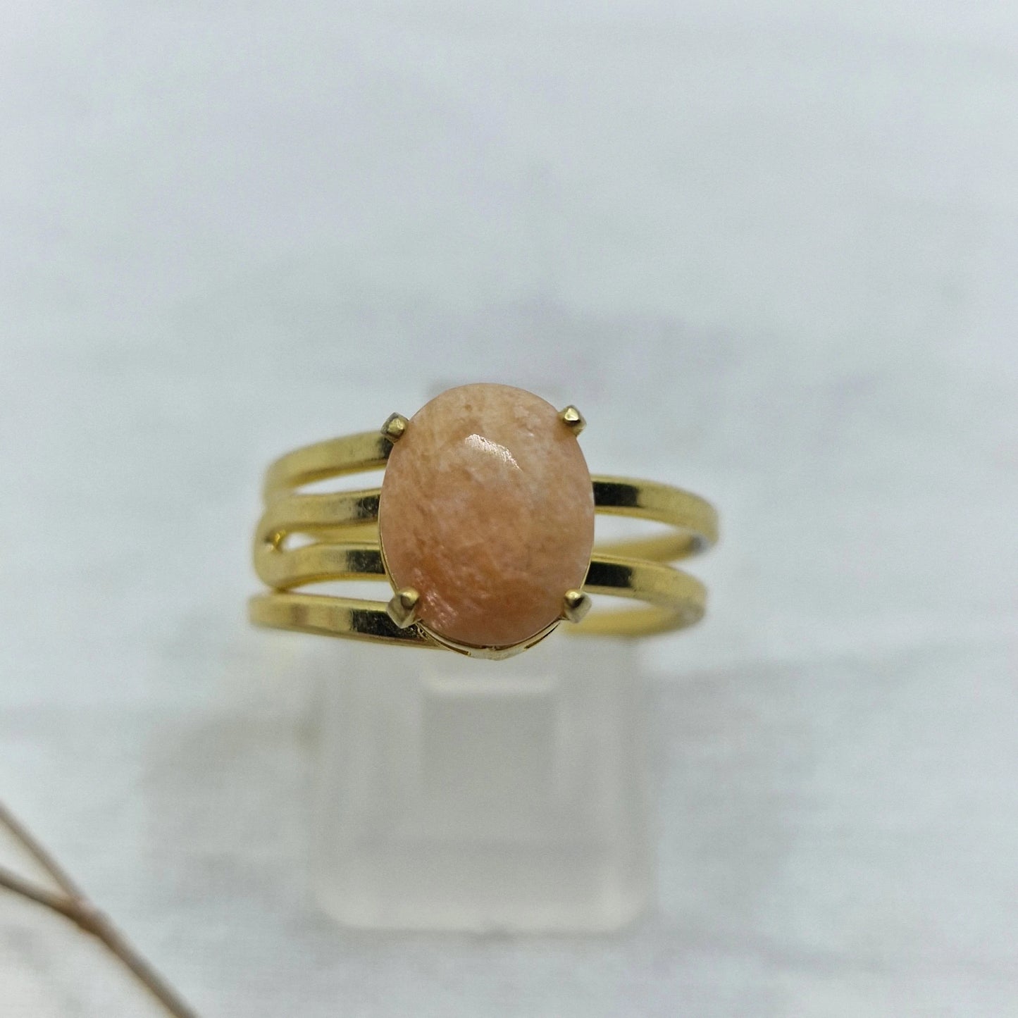 Peach Jaspis - Mali Oval Prstan