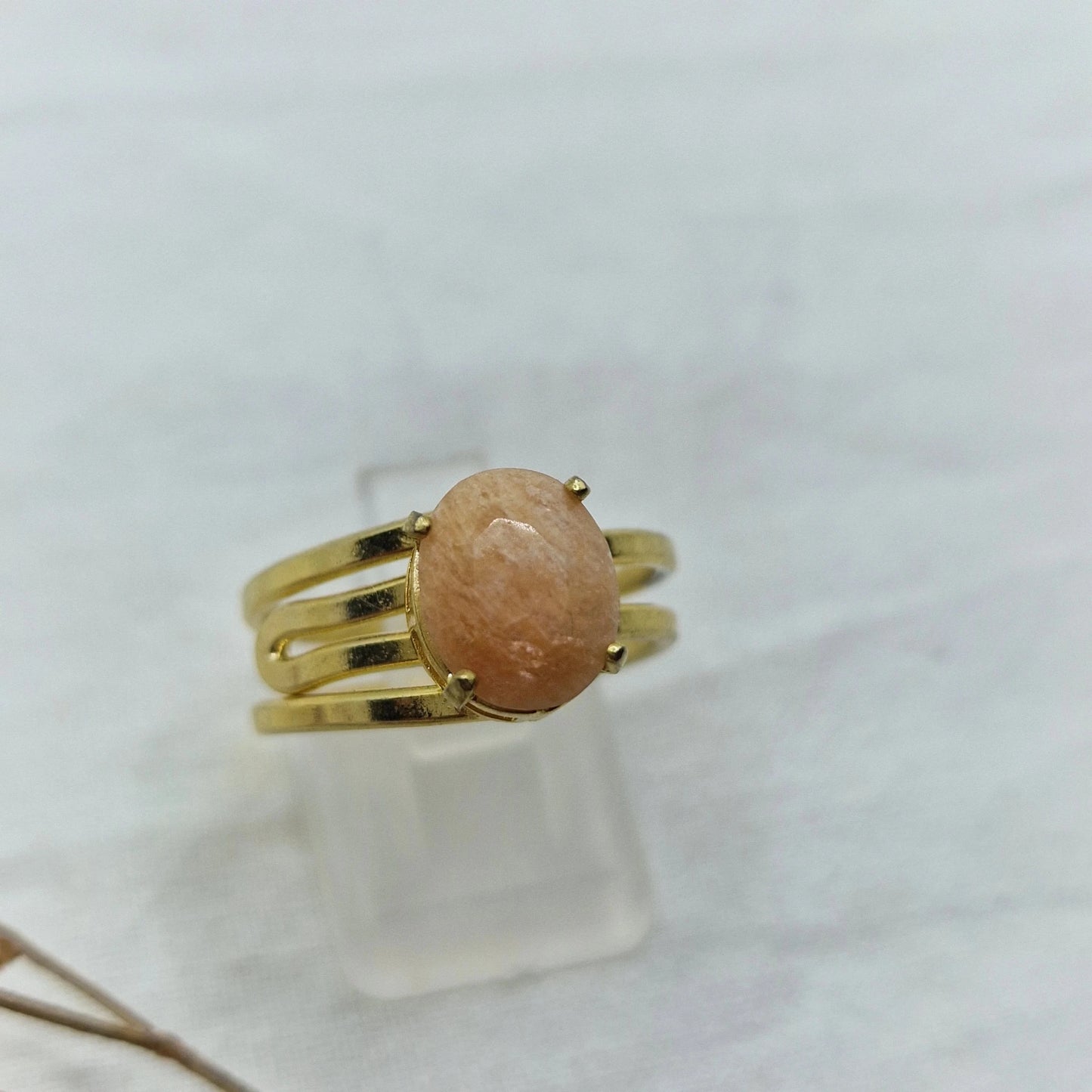 Peach Jaspis - Mali Oval Prstan