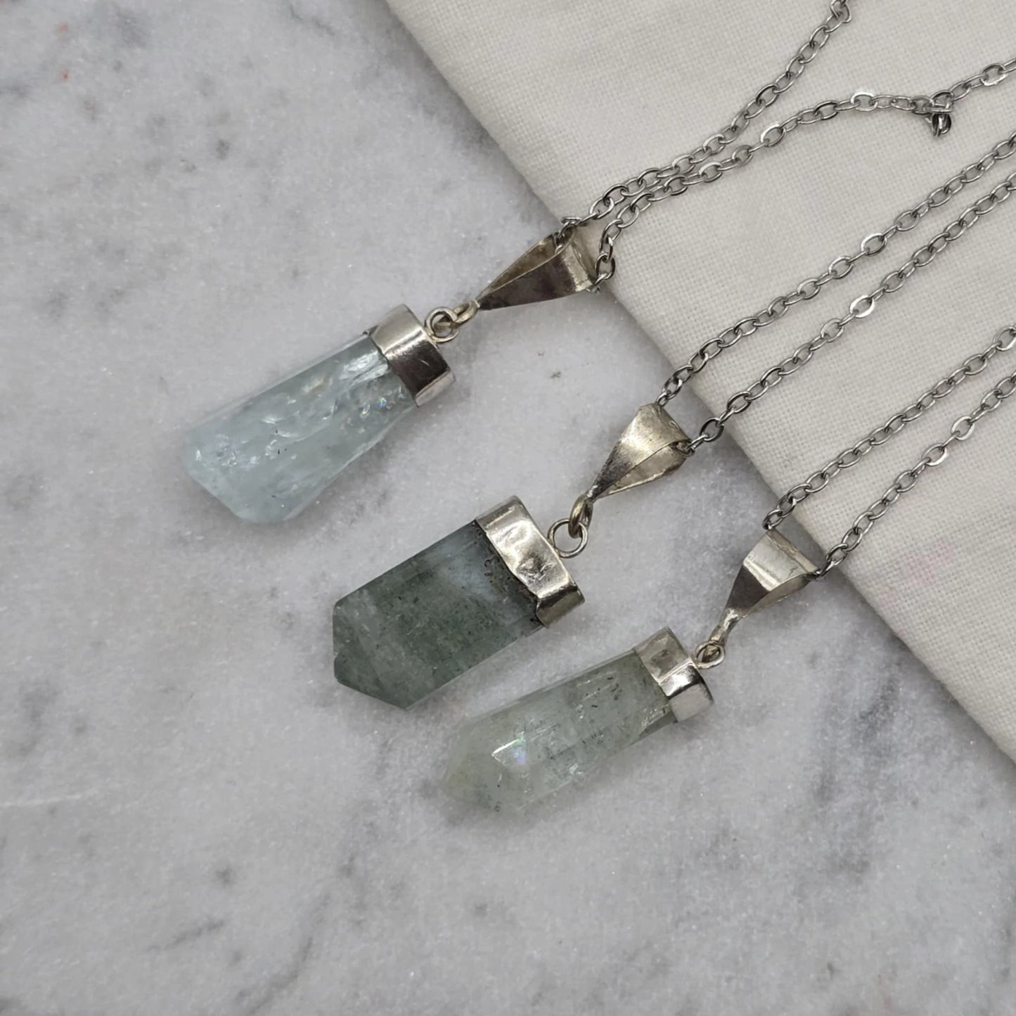Akvamarin Verižica Pravo Srebro Trgovina S Kristali Adorable Stones