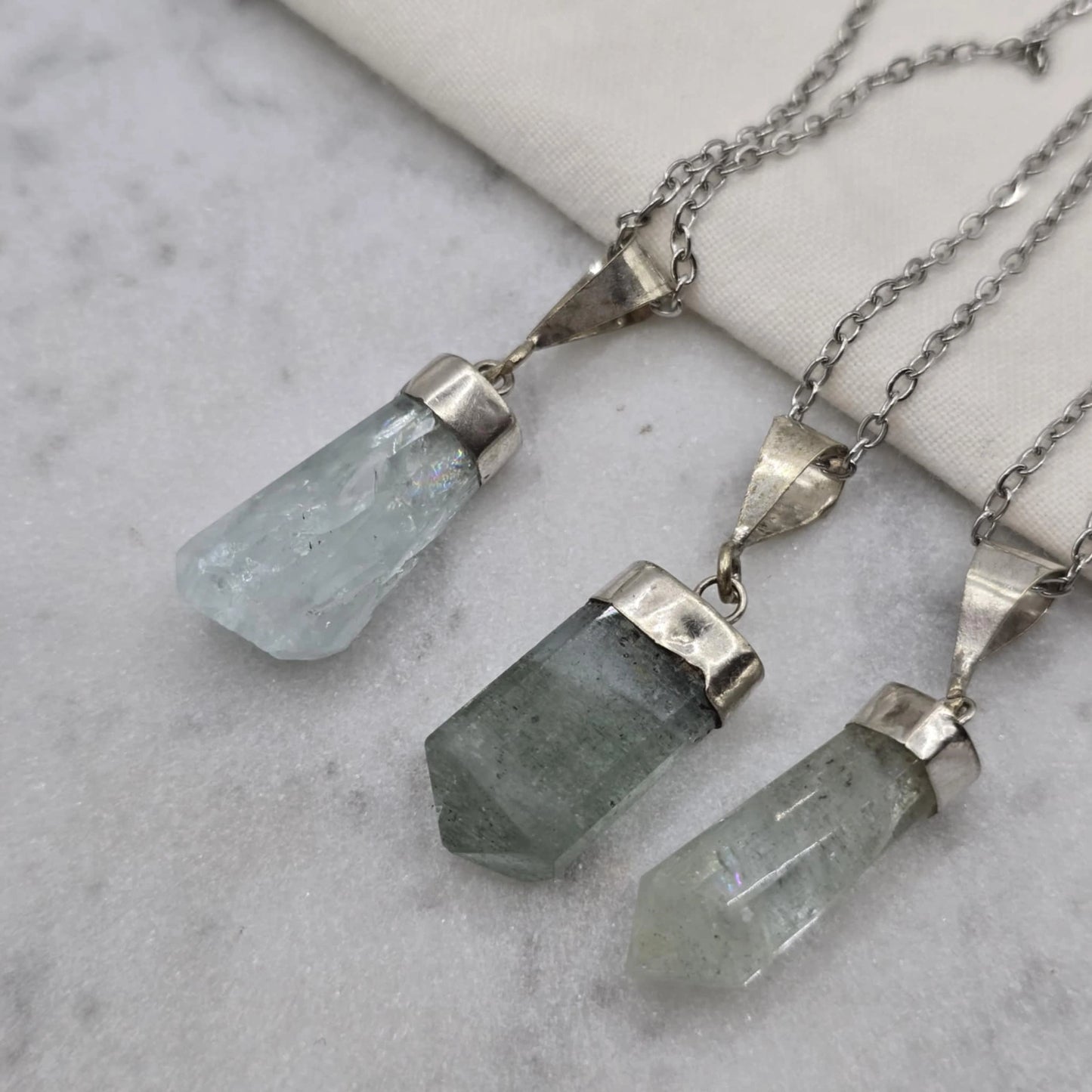 Akvamarin Verižica Pravo Srebro Trgovina S Kristali Adorable Stones