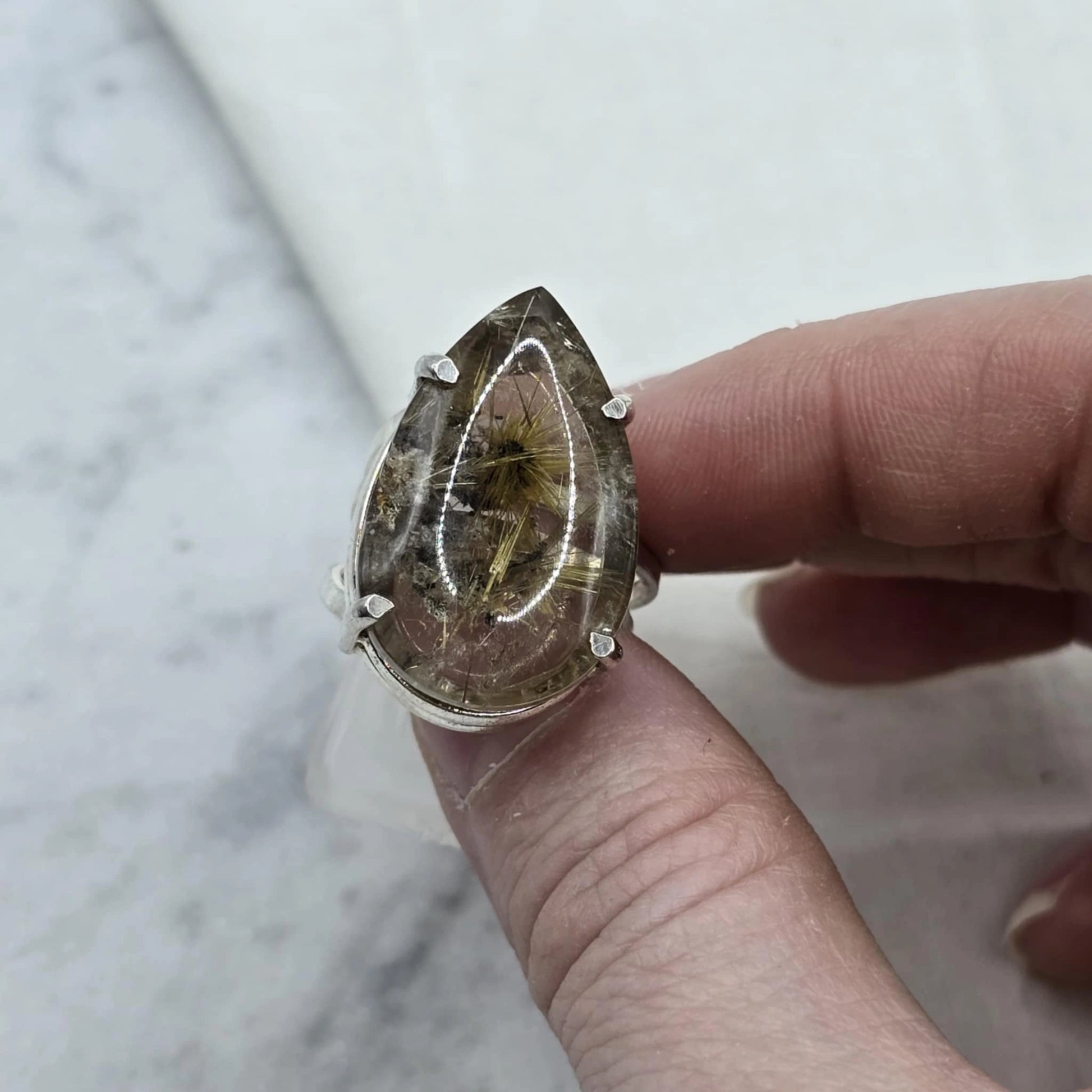 Rutil Rastišče Prstan Trgovina S Kristali Adorable Stones