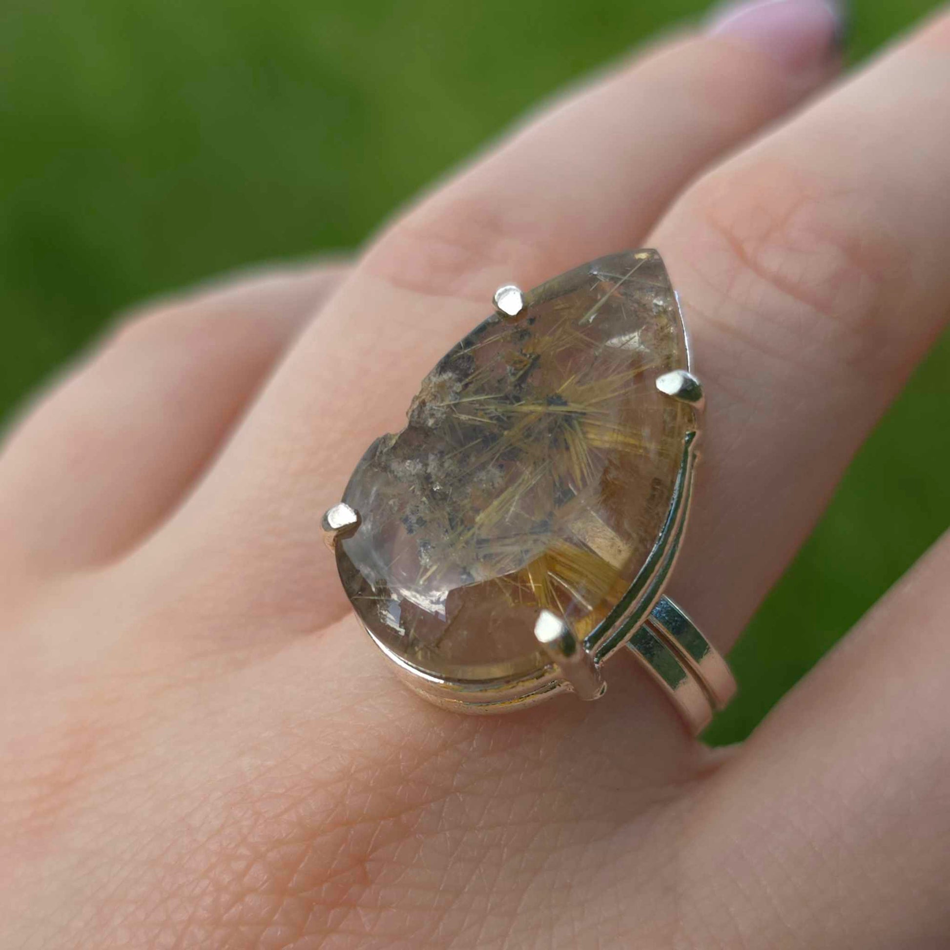 Rutil Rastišče Prstan Trgovina S Kristali Adorable Stones