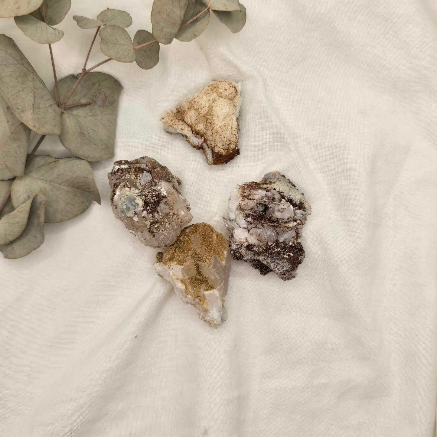 Kalcit Z Rjavim Rodokrozitom - Mineral