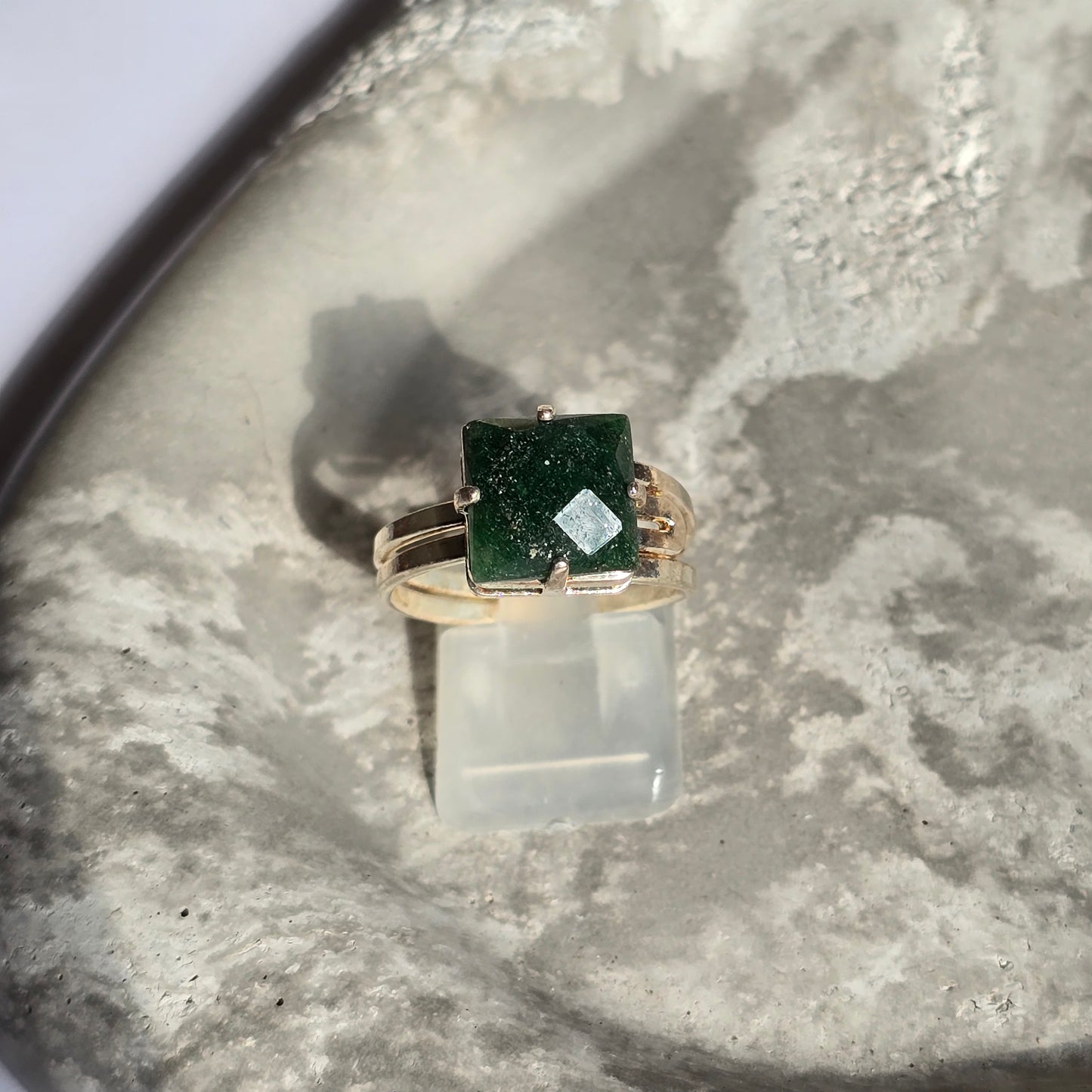 Zeleni Aventurin - Kocka Prstan