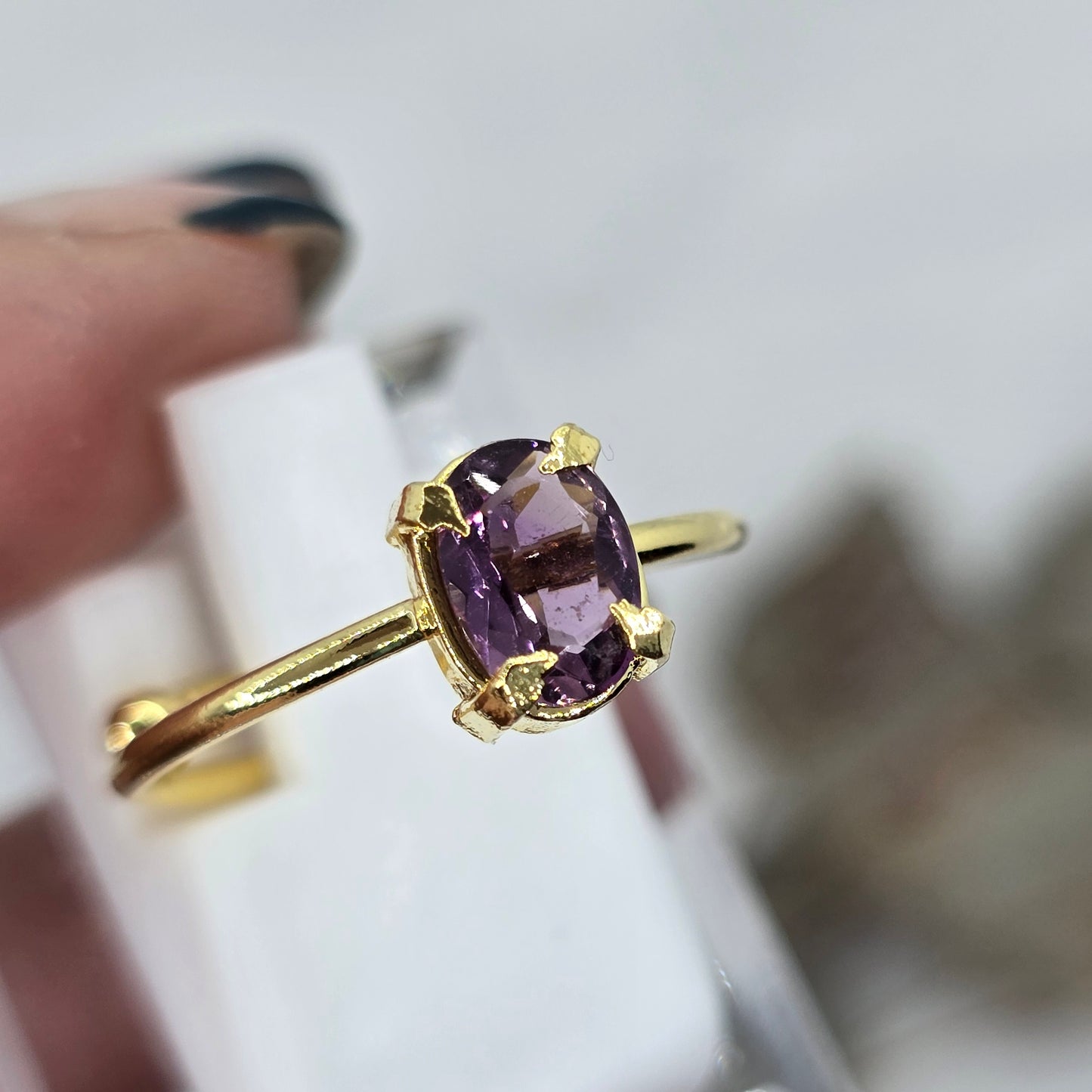 Amethyst - Mini Oval Ring