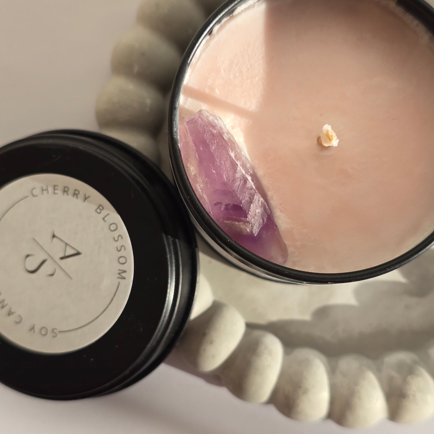 Cherry Blossom - Sojina Sveča S Kristalom