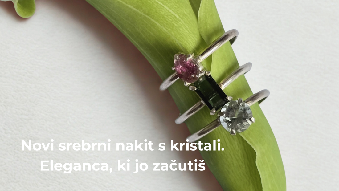 Novi srebrni nakit s kristali.
