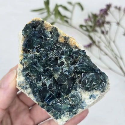 Zeleno Modri Kockasti Fluorit Trgovina S Kristali Adorable Stones