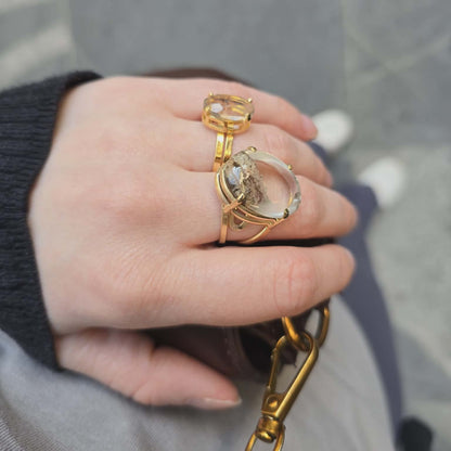 Lodolite - Oval Ring