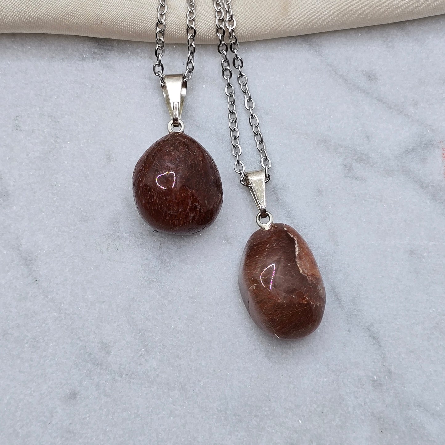 Copper Included Quartz – Tumble Necklace