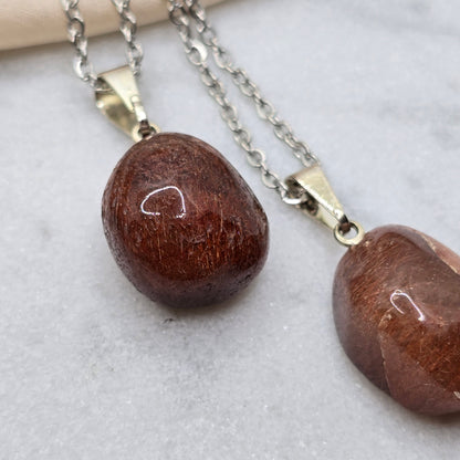 Copper Included Quartz – Tumble Necklace