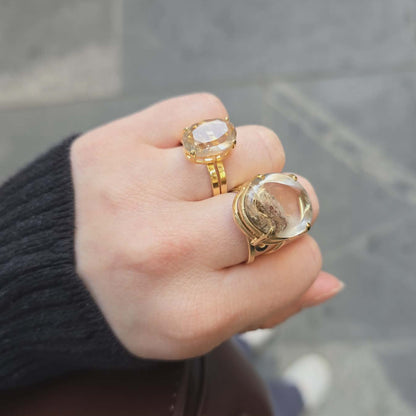 Lodolite - Oval Ring