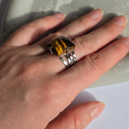 Tiger's Eye - M Cube Ring