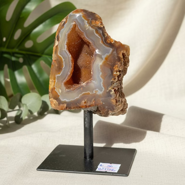 Agate Geode - On Stand #710