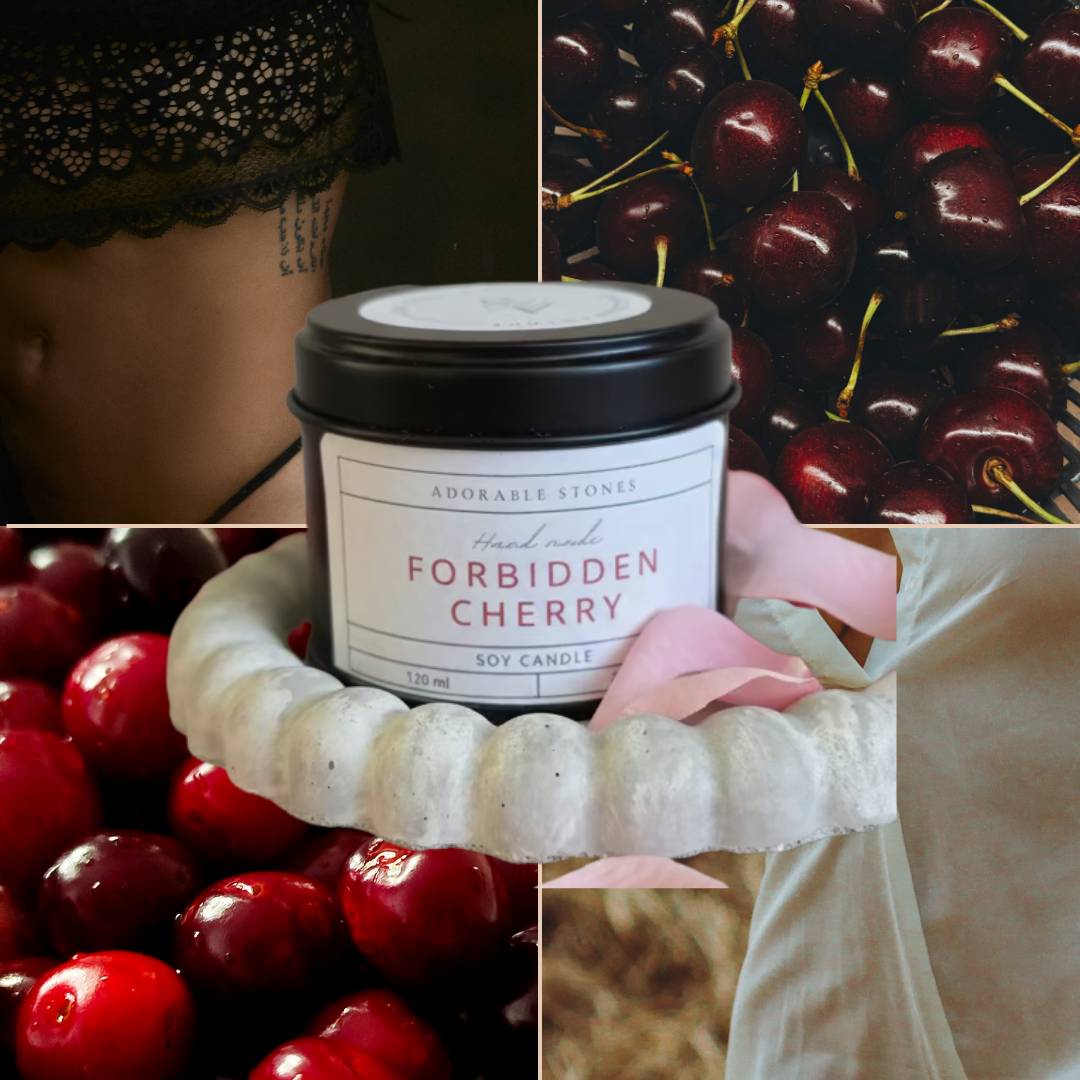 Forbidden Cherry - Sojina Sveča S Kristalom