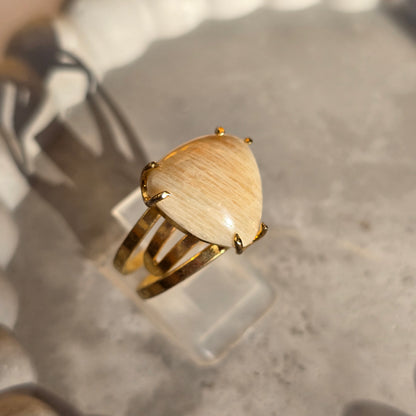 Peach Jasper - Triangle Ring
