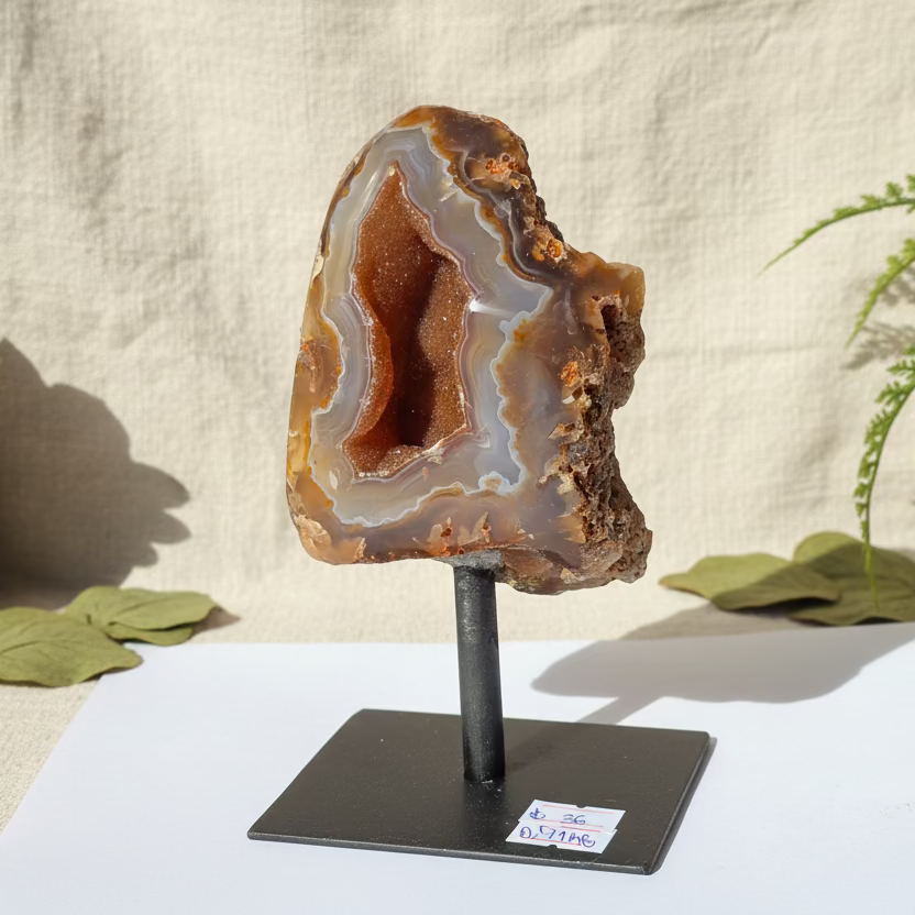 Agate Geode - On Stand #710