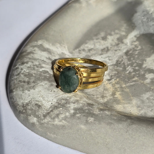 Emerald - Small Oval Ring