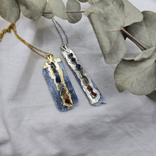 Modri Kianit - Chakra Verižica