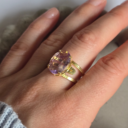 Ametist - Mali Oval Prstan