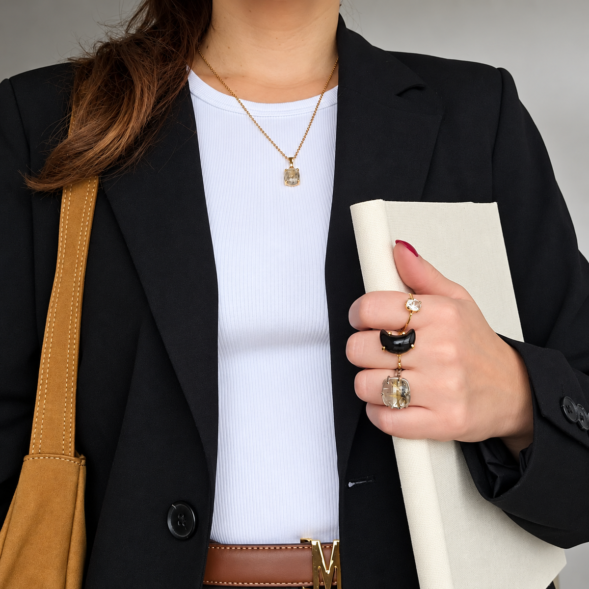 Tiger's Eye - Moon Ring