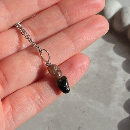 Pink And Green Tourmaline - Necklace