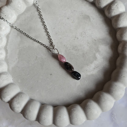 Pink and Green Tourmaline Necklace