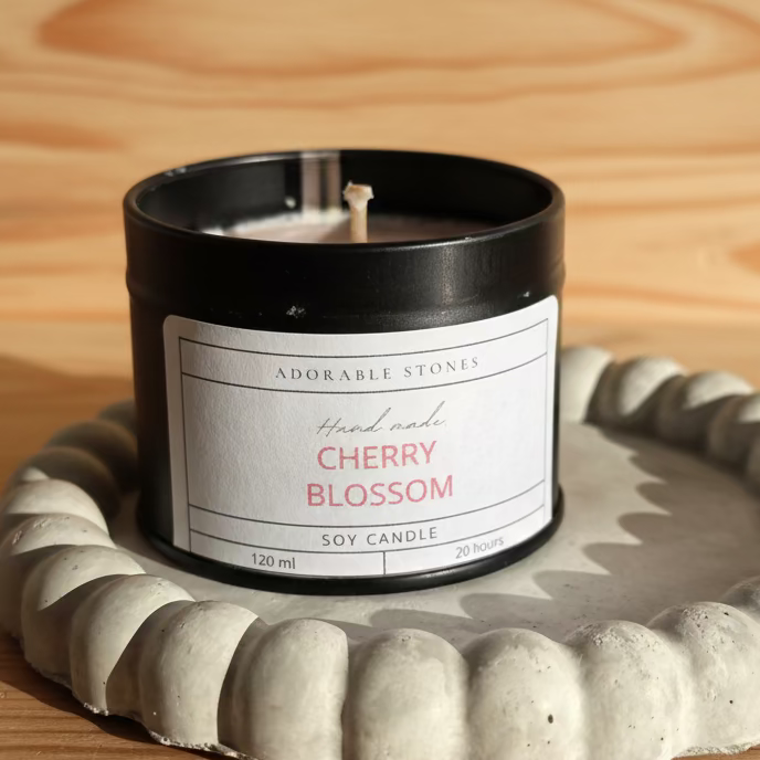 Cherry Blossom - Sojina Sveča S Kristalom