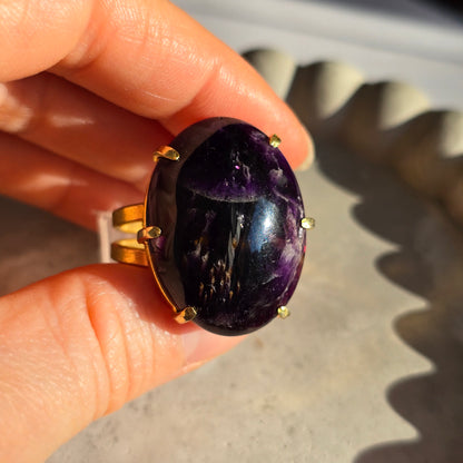 Amethyst - Large Oval Ring
