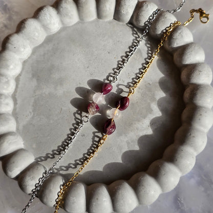 Rose Quartz and Pink Tourmaline Bracelet