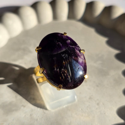 Amethyst - Large Oval Ring