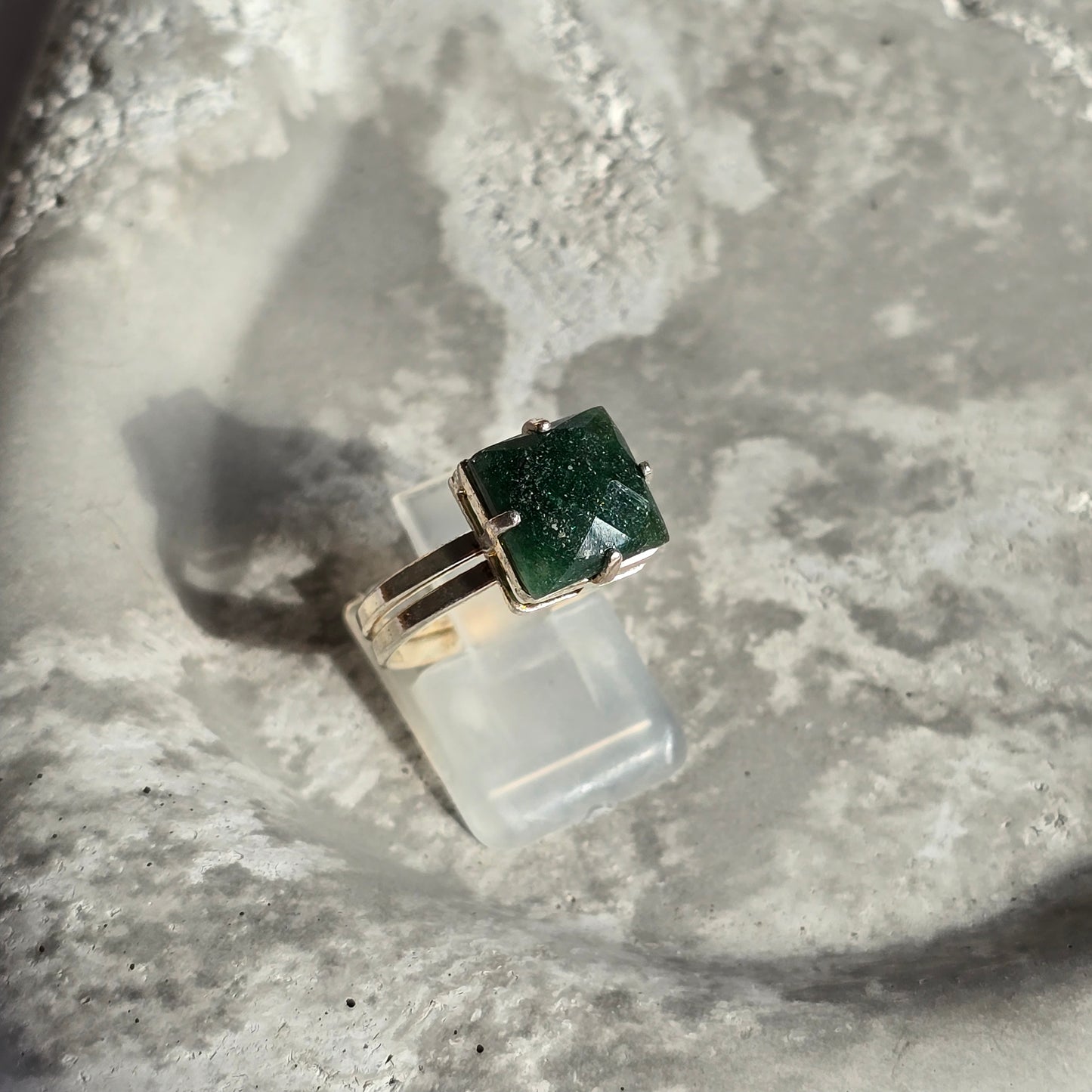 Zeleni Aventurin - Kocka Prstan