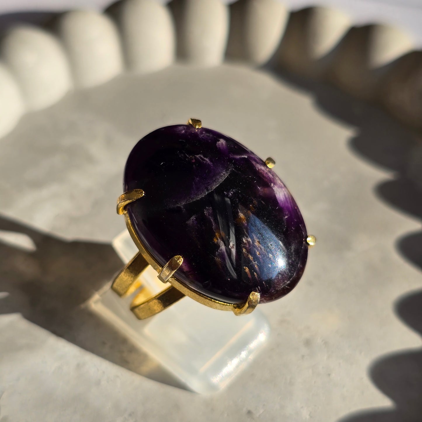 Amethyst - Large Oval Ring
