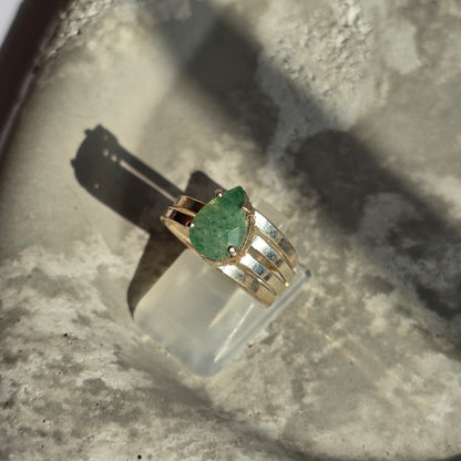 Zeleni Aventurin - Mini Solza Prstan