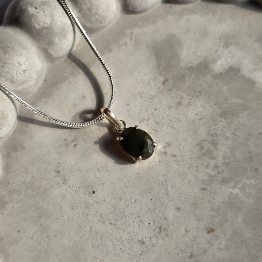 Labradorit - Mini Oval Srebro