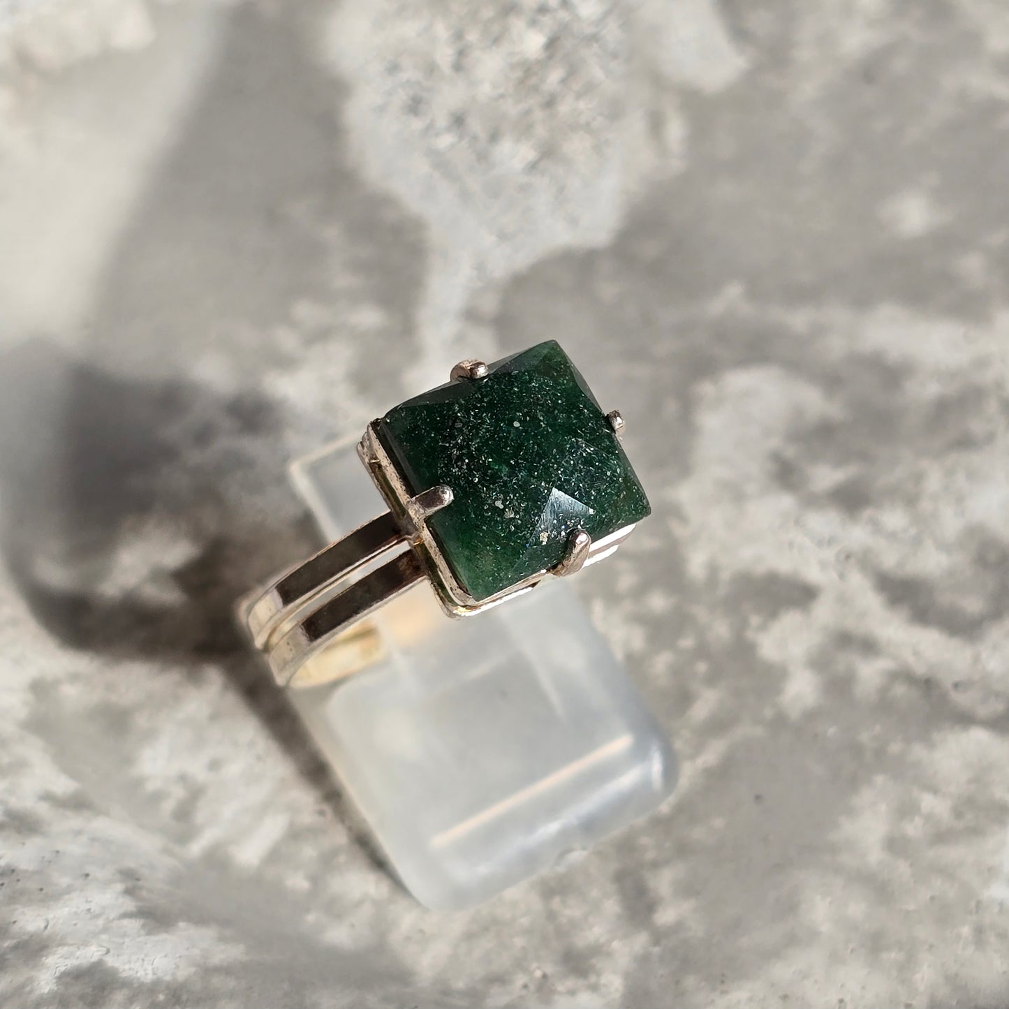Zeleni Aventurin - Kocka Prstan