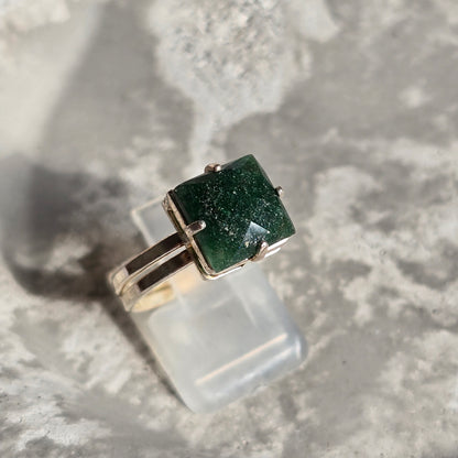 Zeleni Aventurin - Kocka Prstan