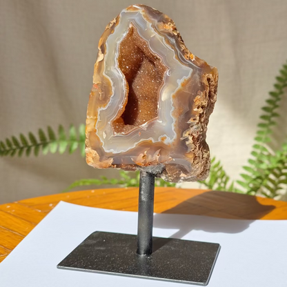 Agate Geode - On Stand #710