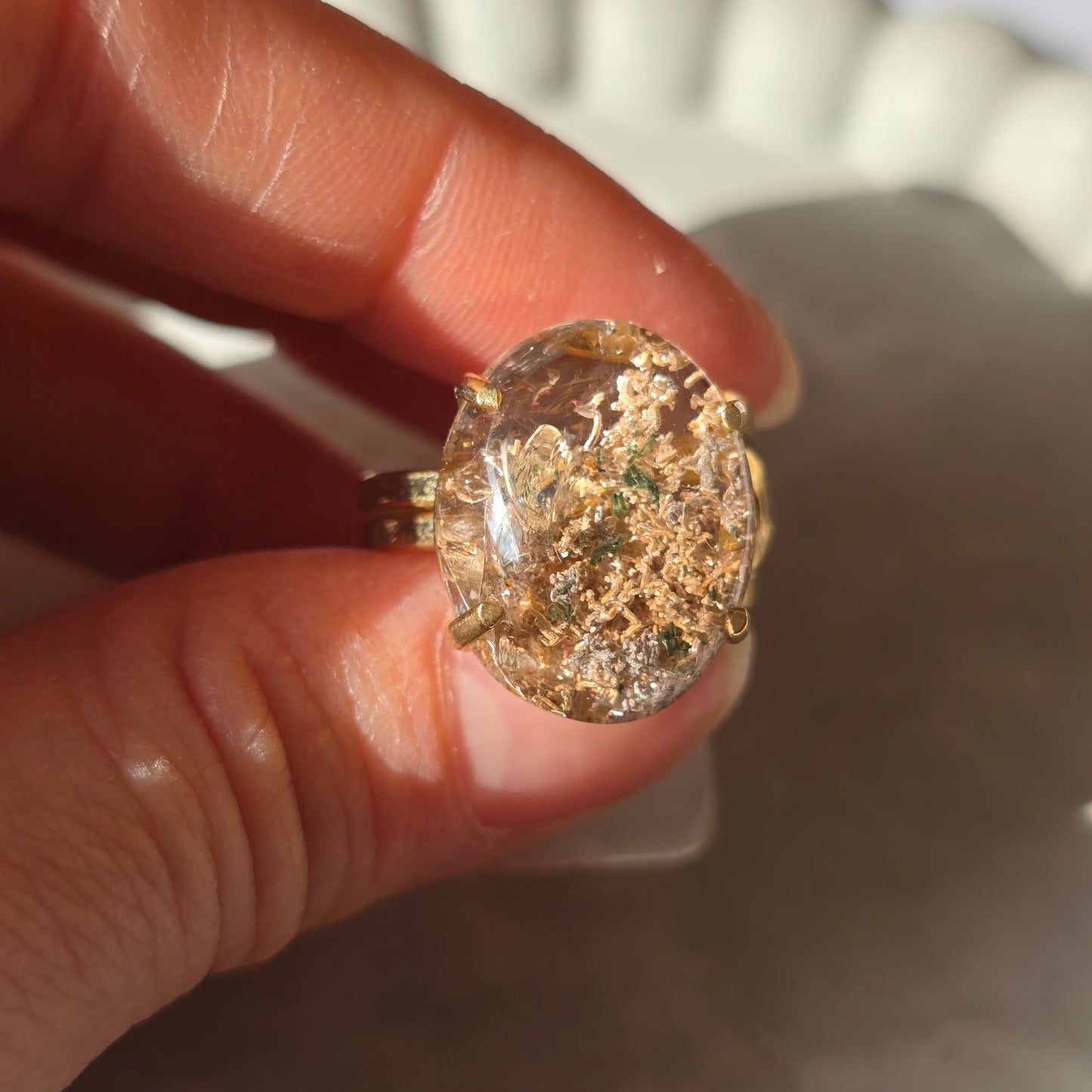 Lodolite - Oval Ring