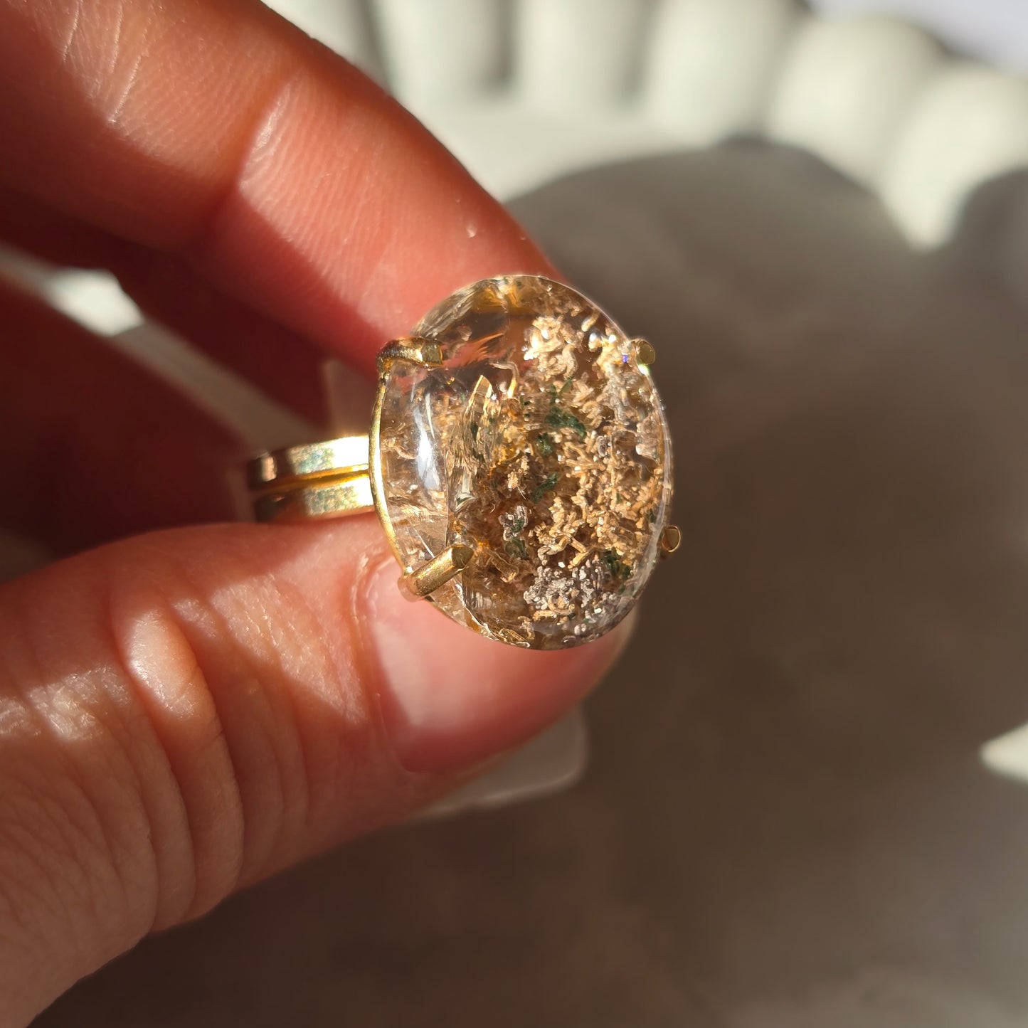 Lodolite - Oval Ring