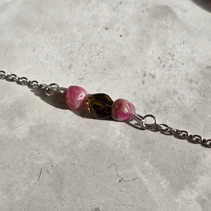 Roza In Zelen Turmalin - Zapestnica