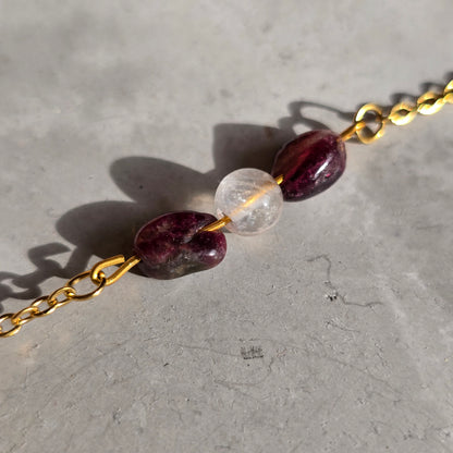 Rose Quartz and Pink Tourmaline Bracelet