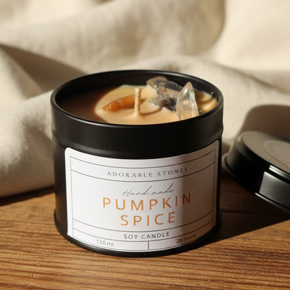 Pumpkin Spice - Sojina Sveča S Kristalom