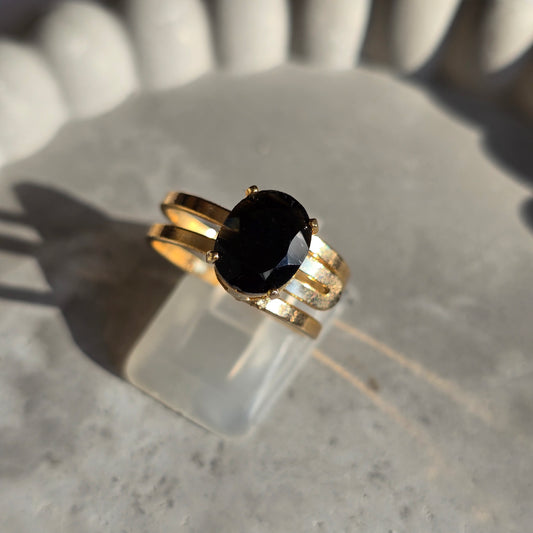 Obsidian - Mali Oval Prstan