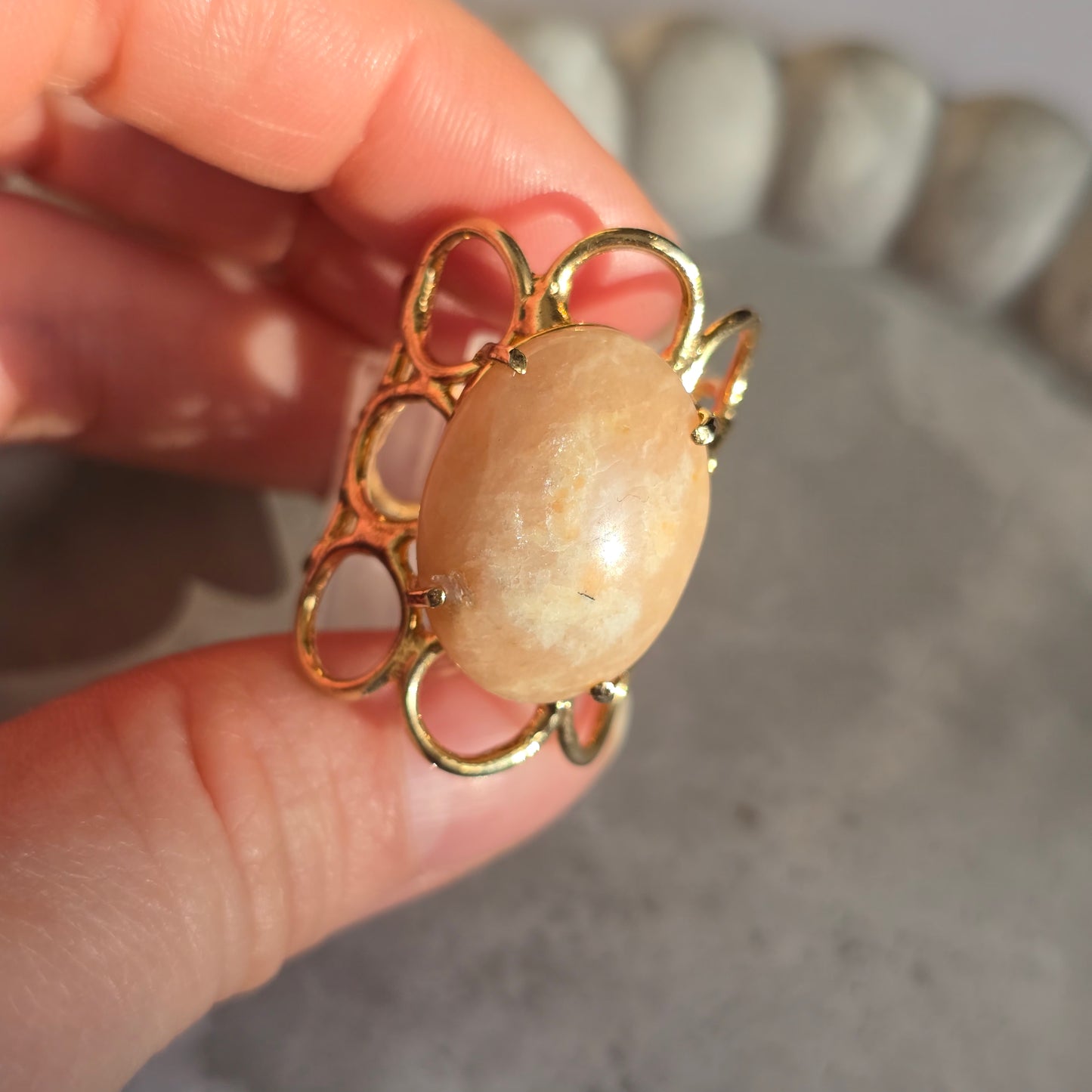 Peach Jaspis - Prstan