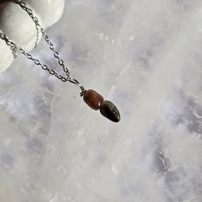 Pink And Green Tourmaline - Necklace