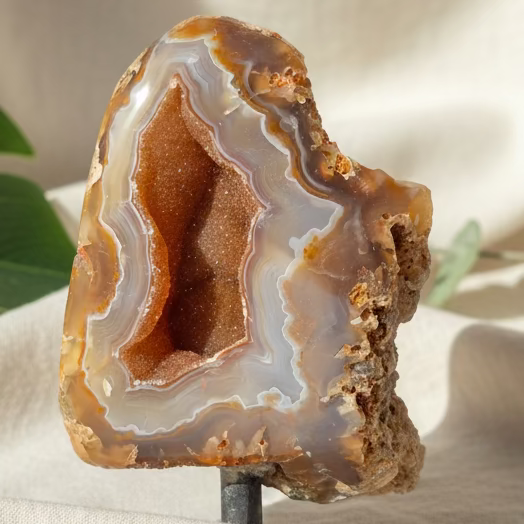 Agate Geode - On Stand #710