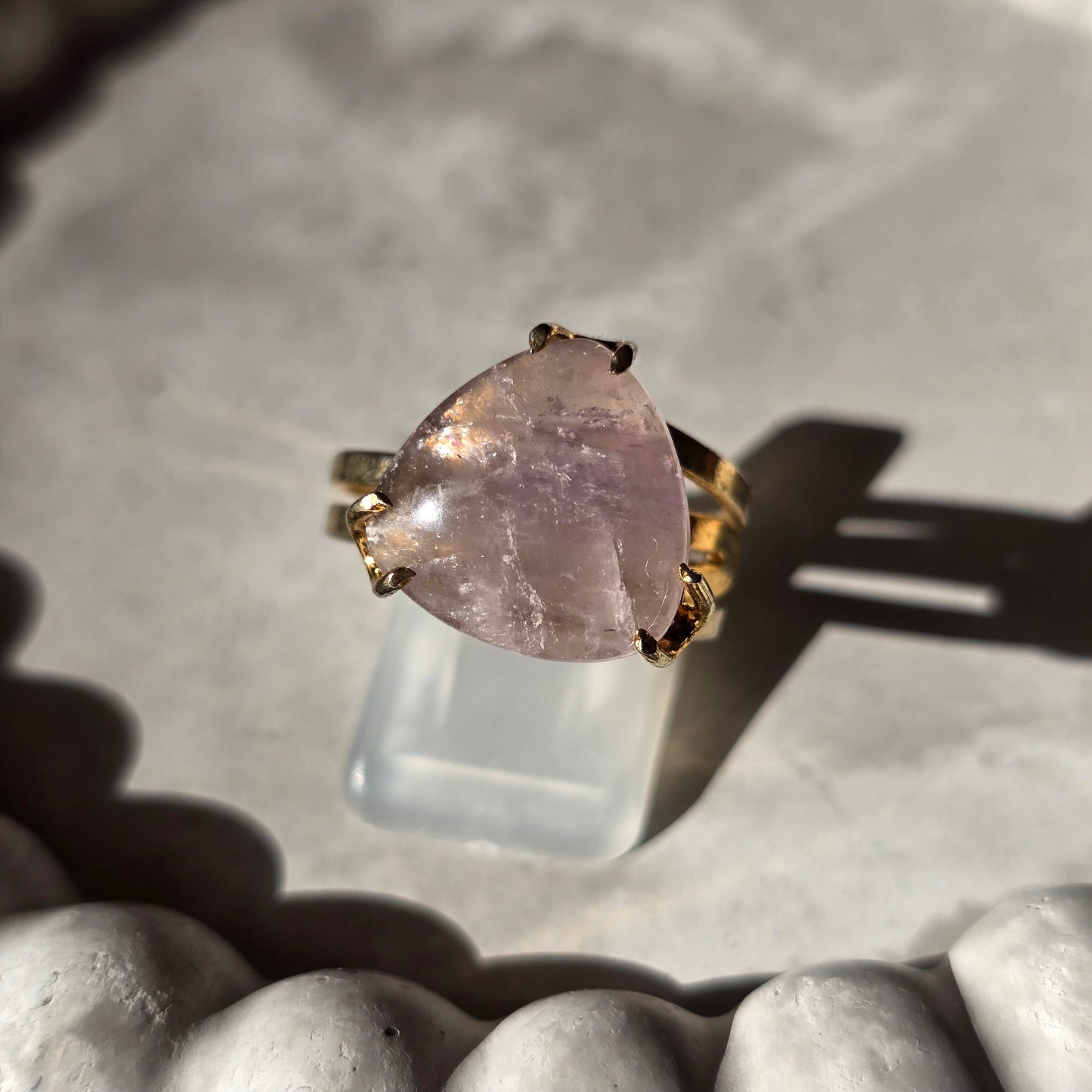 Amethyst - Triangle Ring