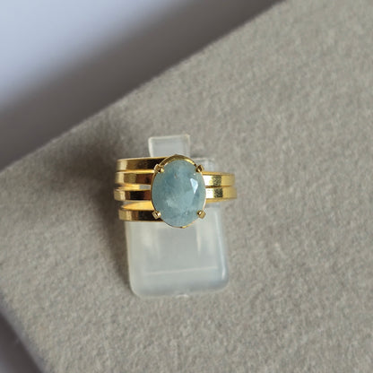 Akvamarin - Mali Oval Prstan