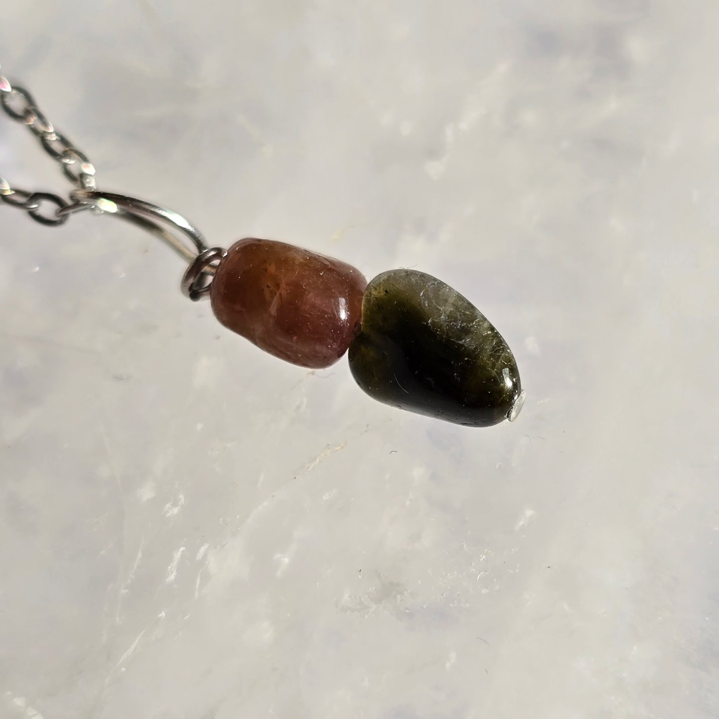 Pink And Green Tourmaline - Necklace